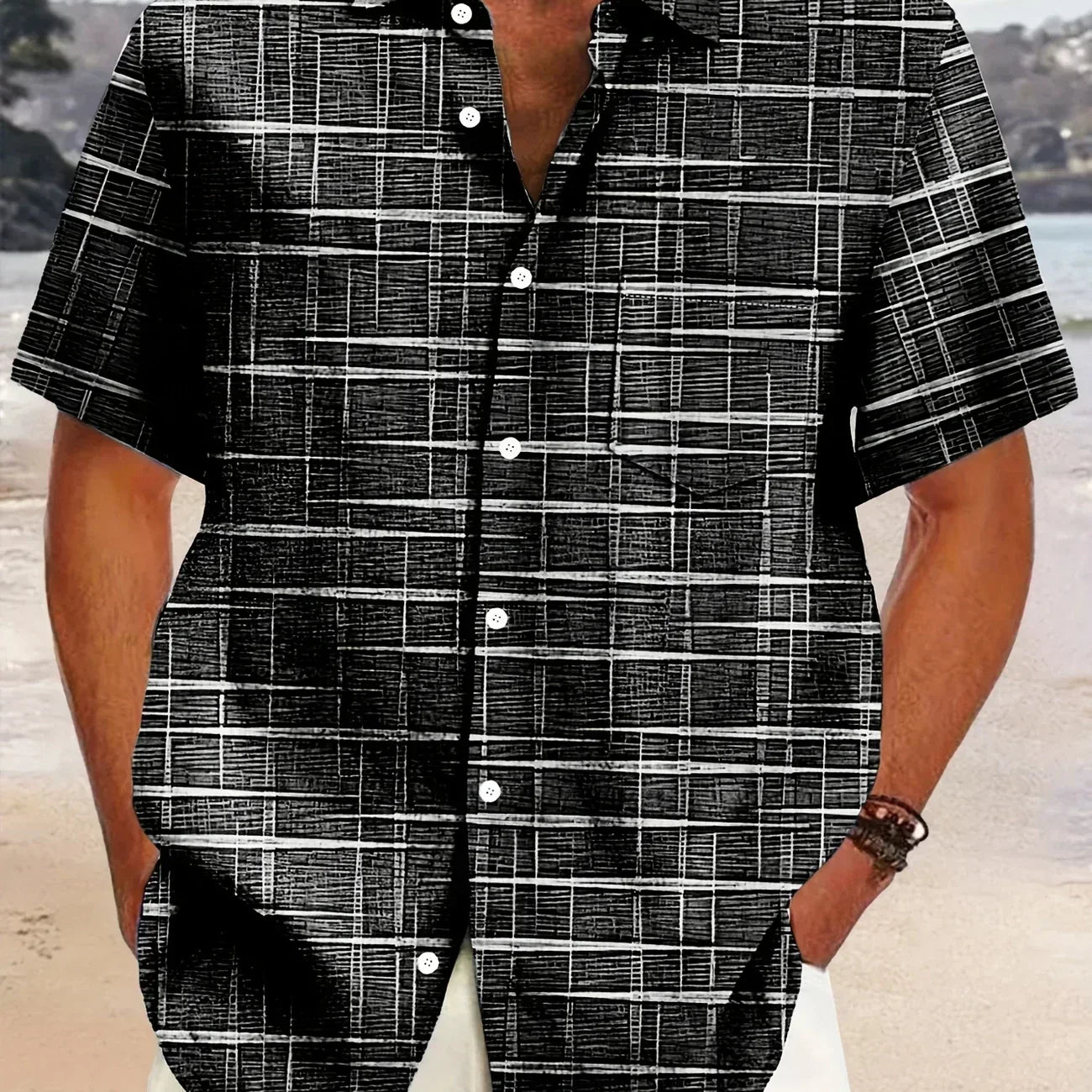 Varel | Elegantna košulja sa prugama i kariranim dezenom