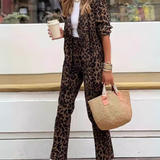 Arila™ – Komplet haljine i pantalona sa leopard uzorkom